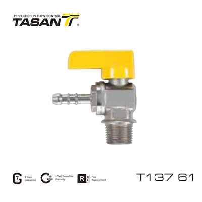 ম্যানুয়াল পাওয়ার 72.5Psi অ্যাঙ্গেল গ্যাস বল ভালভ 1/2 ইঞ্চি গ্যাস ভালভ T137 61