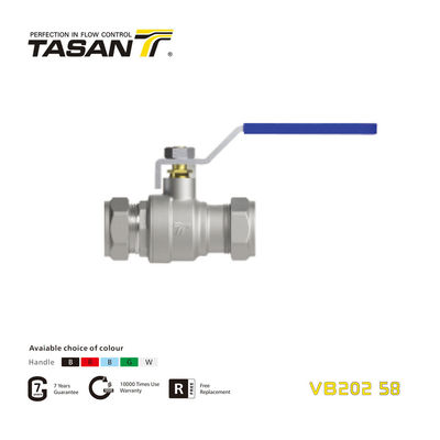 কম্প্রেশন এন্ড এবং লিভার হ্যান্ডেল 232 Psi সহ VB202 58 ব্রাস বল ভালভ