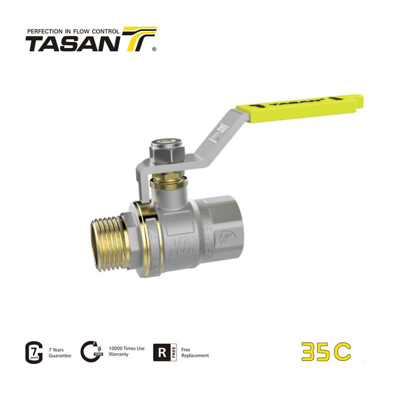 PN5/72.5psi ব্রাস গ্যাস বল ভালভ ফুল ফ্লো বল ভালভ 1/2 ইঞ্চি 35C