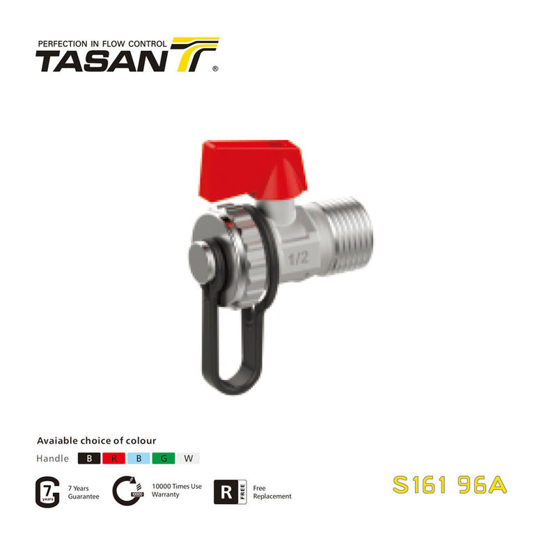 S161 96A ব্রাস বয়লার বল ভালভ পুরুষ ISO 228 থ্রেড 16 বার, 3/8''~1/2''